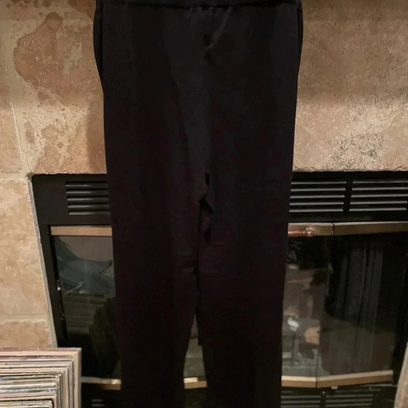 NWT Women's Keren Hart Black Wide Leg Knit Pants 1X Minimalist Monochrome - Picture 4 of 13